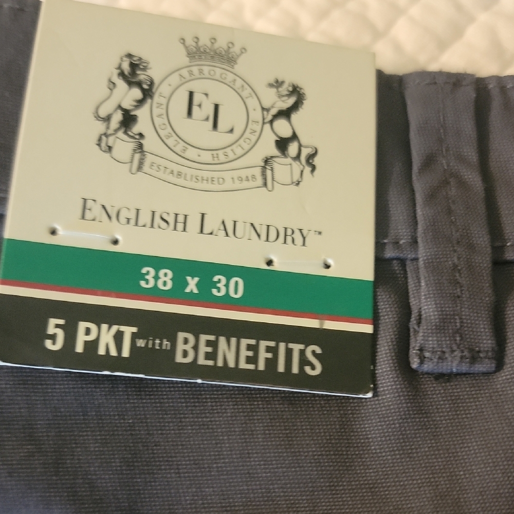 English Laundry Charcoal Chinos - Picture 2 of 2